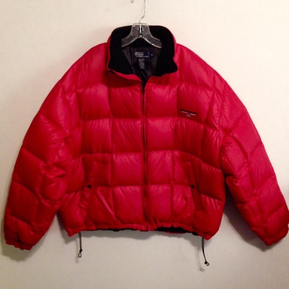 polo ralph lauren puffer jacket red